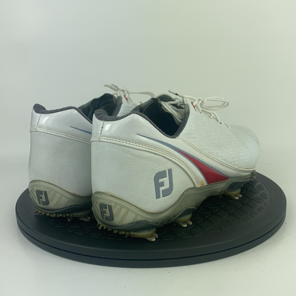 Footjoy DNA 2.0 White/Red Golf Cleats Shoes 53310 Men's Size 9 - Picture 6 of 13